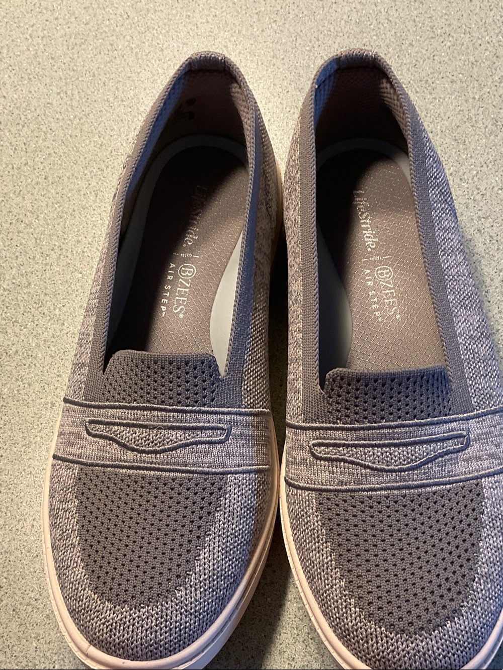 Life Stride Women's Knit Slip-On Loafers in gray
